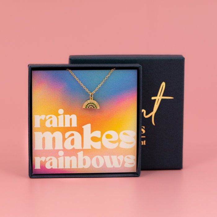 Rain Makes Rainbows Gold Necklace