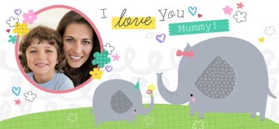 Mother's Day Elephant Photo Upload Mug