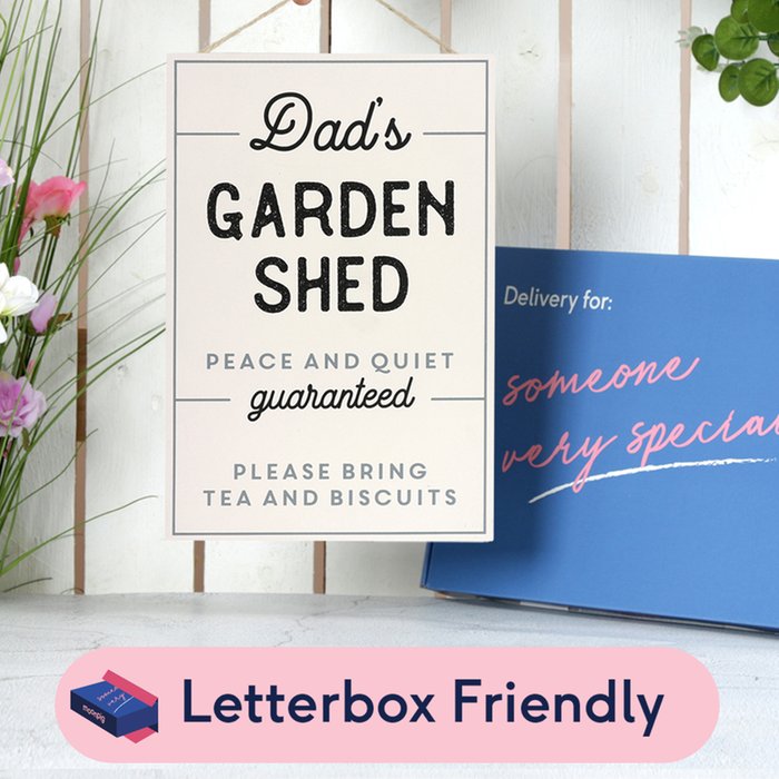 Letterbox Dad's Garden Shed Wooden Sign