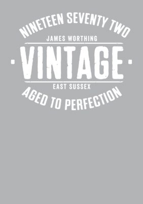 Vintage and Aged To Perfection Personalised T-Shirt