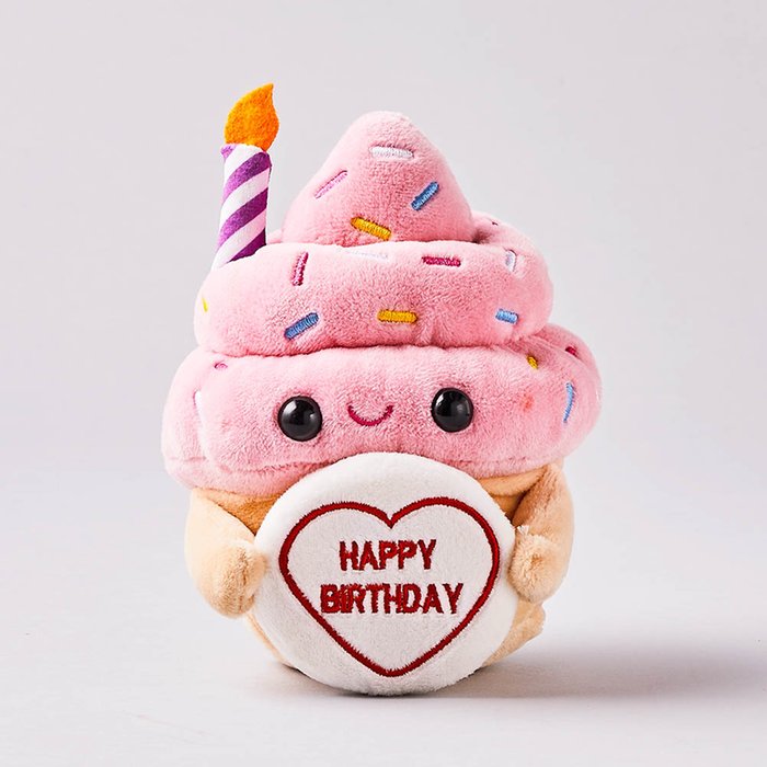 Swizzels Love Hearts Happy Birthday Cupcake Soft Toy