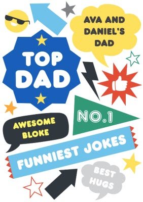 Top Number One Dad Personalised Text T-Shirt