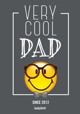 Very Cool Dad Smiley Face Personalised T-Shirt