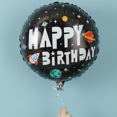 Happy Birthday Space Balloon