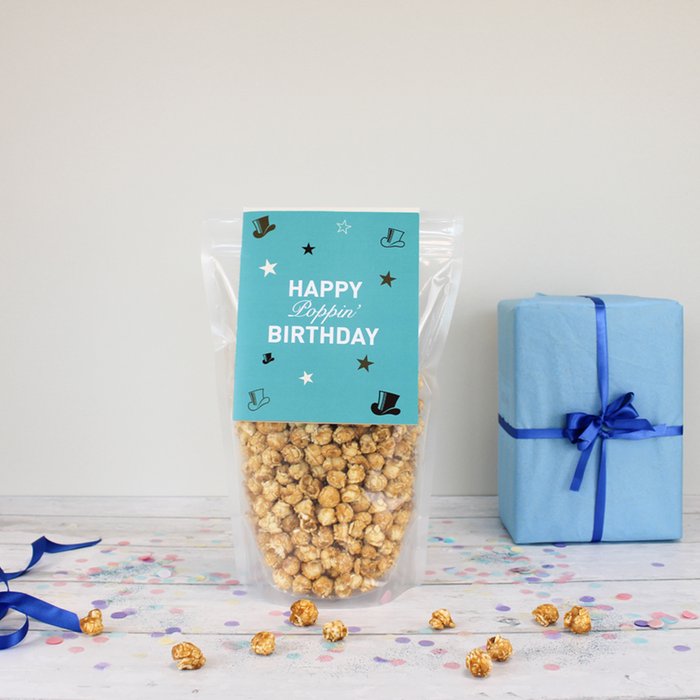 Happy Poppin' Birthday Salted Caramel Popcorn Pouch (335g) 