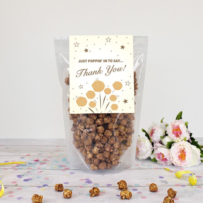 Just Poppin' In to Say Thank You Caramel & Belgian Chocolate Popcorn Pouch (335g)