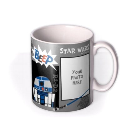 Star Wars R2, C3PO, and Darth Vader Cartoon Photo Upload Mug
