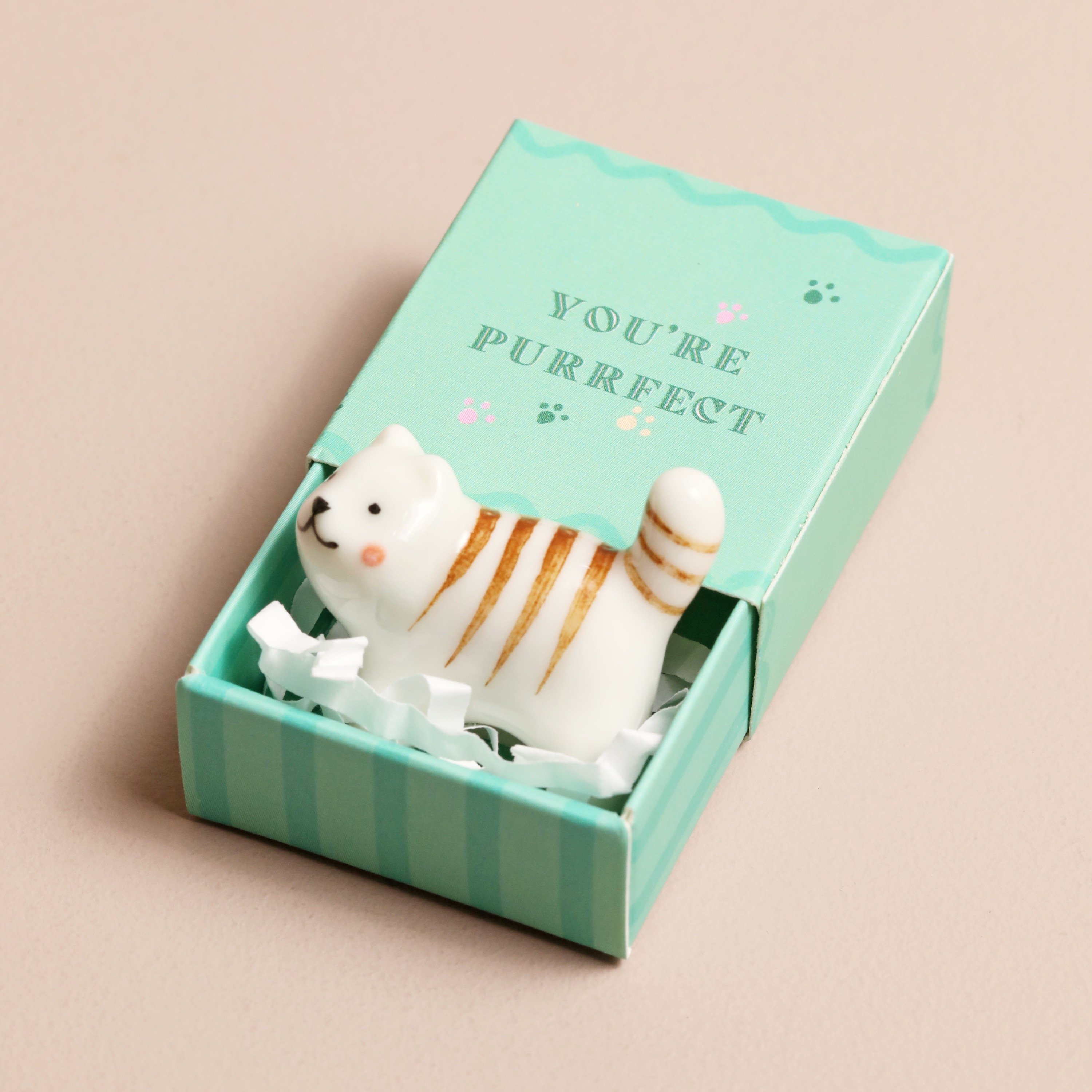 Lisa Angel Tiny Matchbox Cat 'you're Purrfect' Token