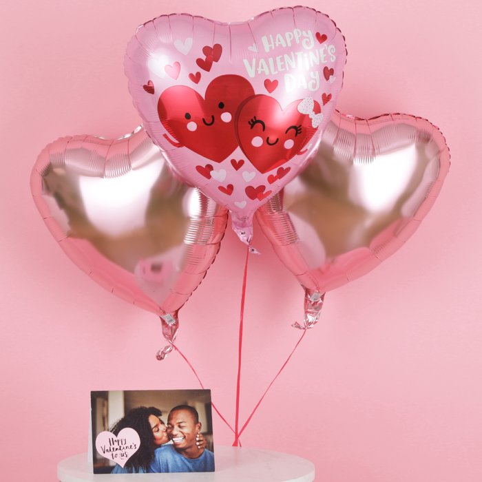 Happy Valentine's Day Pink Hearts Trio