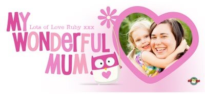 Mother's Day Wonderful Mum Heart Photo Upload Mug