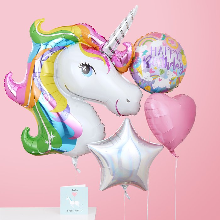 Unicorn Birthday Balloon Bundle | Moonpig