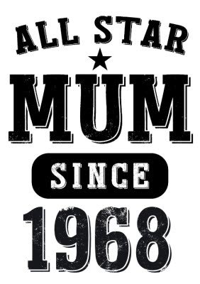 Mother's Day All Star Mum Personalised T-shirt