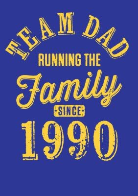 Father's Day Team Dad Blue Personalised T-shirt
