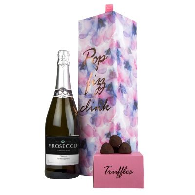 Personalised Prosecco 75cl Floral Gift Set