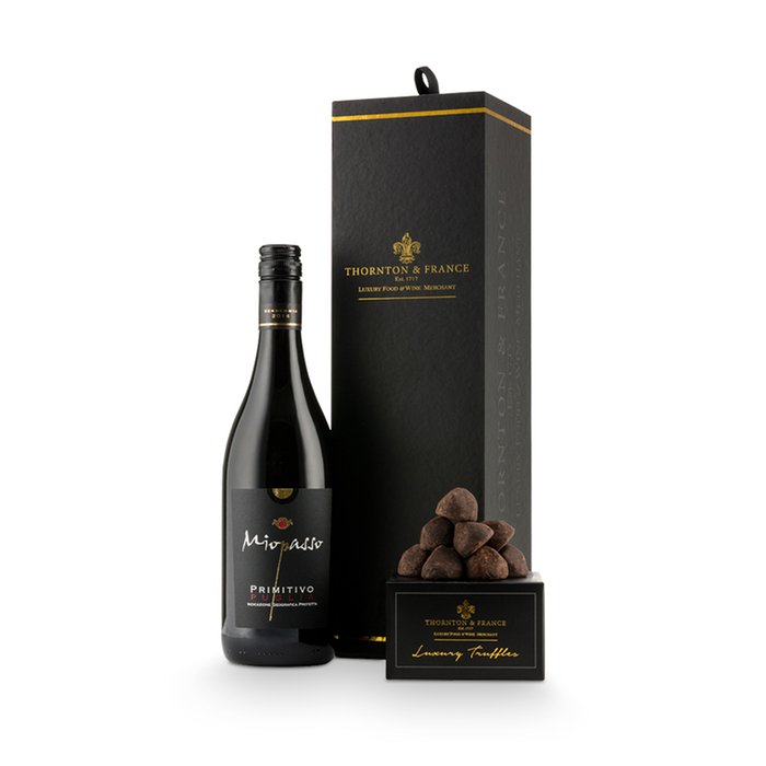 Thornton & France Red Wine 75cl & Chocolate Truffles