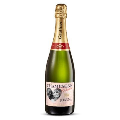 Valentine's Day Personalised Champagne With Photo Upload 75cl