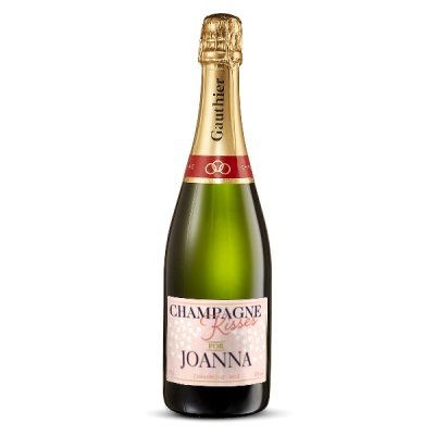 Valentine's day Personalised Champagne 75cl