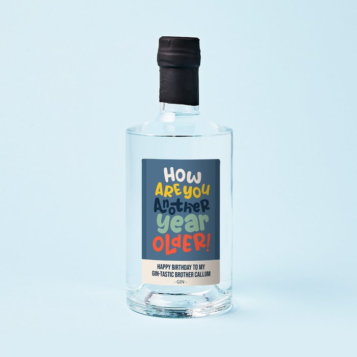 Personalised Gin-tastic Brother Birthday Gin 70cl