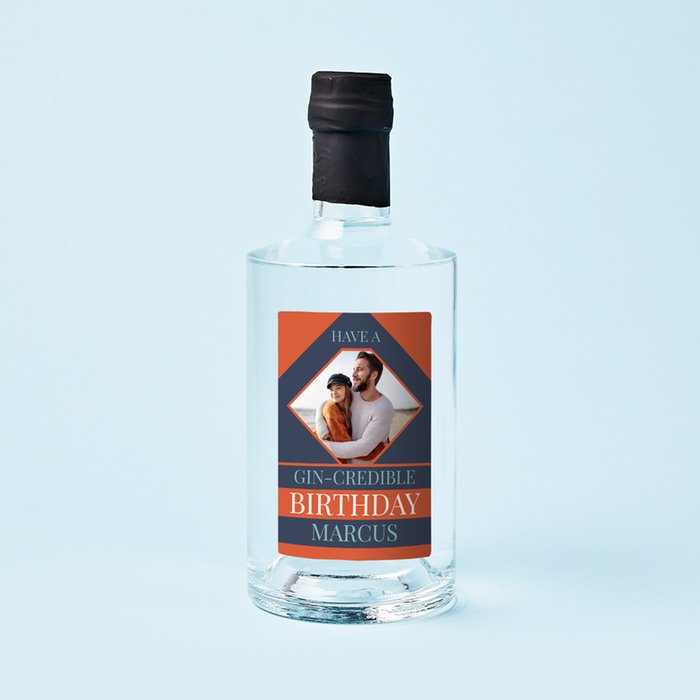 Personalised Gin-credible Birthday Gin 70cl