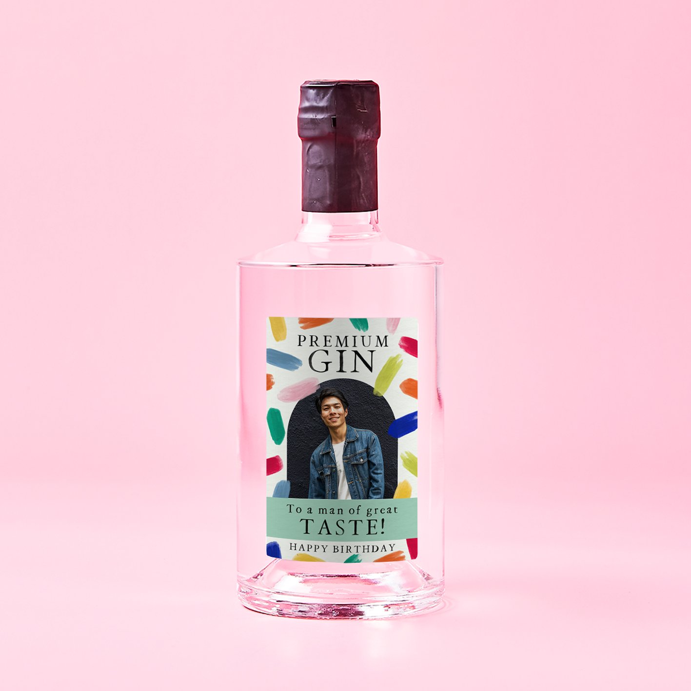 Moonpig Personalised Man Of Great Taste Birthday Gin 70Cl Alcohol