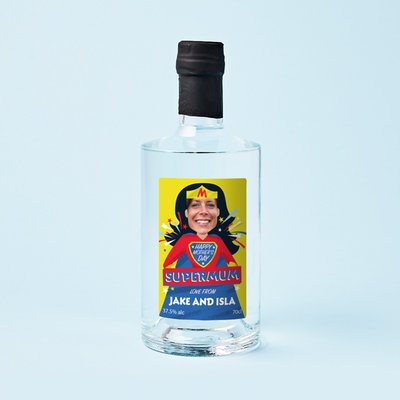Personalised 'Super Mum' Mother's Day Gin 70cl