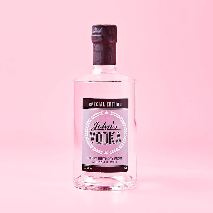 Personalised Vodka Birthday 70cl