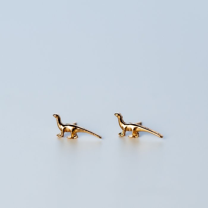 You're Roarsome Gold Dinosaur Earrings Moonpig