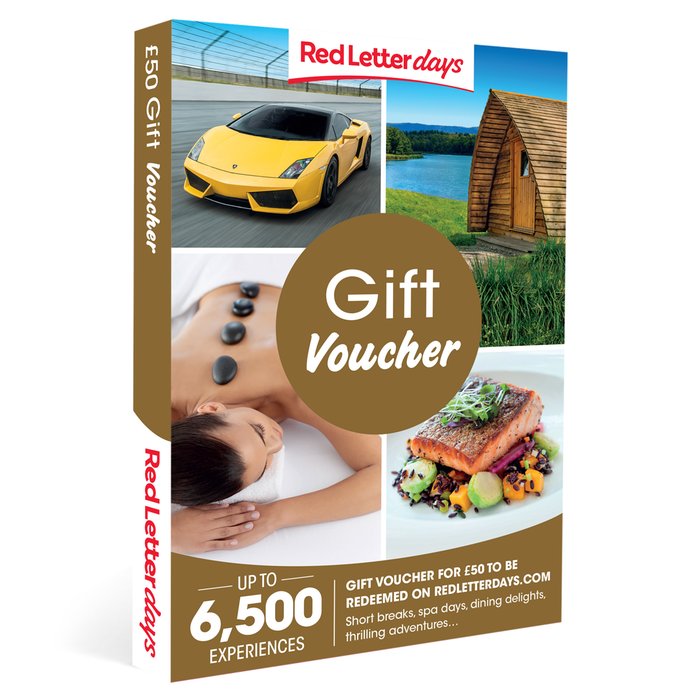 Red Letter Days £50 Gift Voucher Moonpig